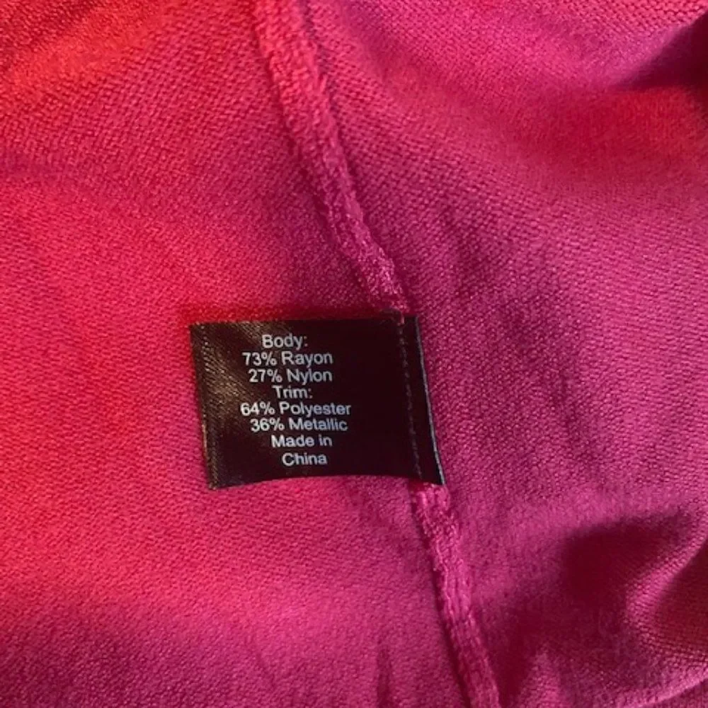 Lane Bryant Pink with Metallic embellishment light weight sweater, size 14/16